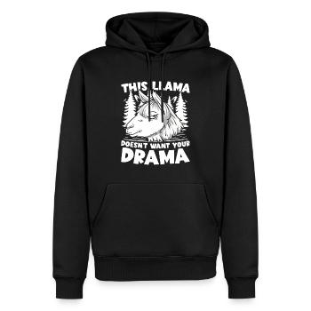 This Llama Don't Need Your Drama für Lama - Männer Premium Bio Hoodie - Schwarz - Vorne - Nico (187cm)