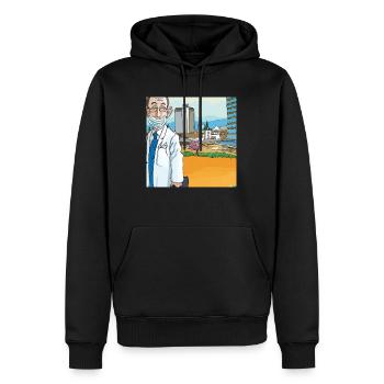 Weird Doctor - Männer Premium Bio Hoodie - Schwarz - Vorne - Nico (187cm)