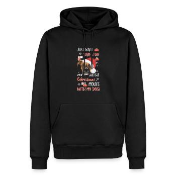 Boxer Frohe Weihnachten - Männer Premium Bio Hoodie - Schwarz - Vorne - Nico (187cm)
