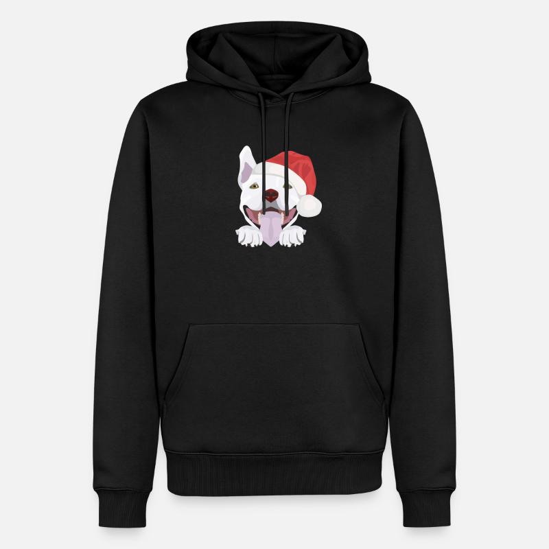 Bull Terrier Joyeux Noël - Sweat à capuche Premium bio Homme - noir