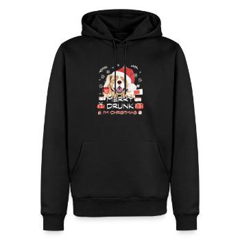 Marché de Noël King Charles Spaniel - Sweat à capuche Premium bio Homme - noir - Devant - Nico (187cm)