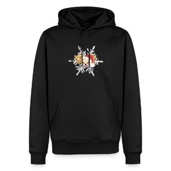Chihuahua Joyeux Noël - Sweat à capuche Premium bio Homme - noir - Devant - Nico (187cm)