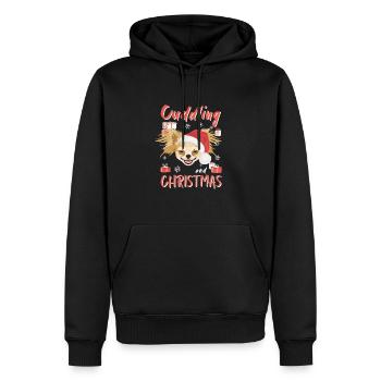 Chihuahua Joyeux Noël - Sweat à capuche Premium bio Homme - noir - Devant - Nico (187cm)