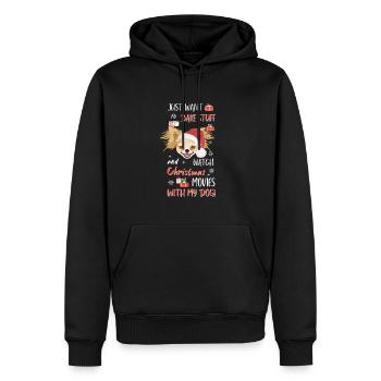 Chihuahua Joyeux Noël - Sweat à capuche Premium bio Homme - noir - Devant - Nico (187cm)