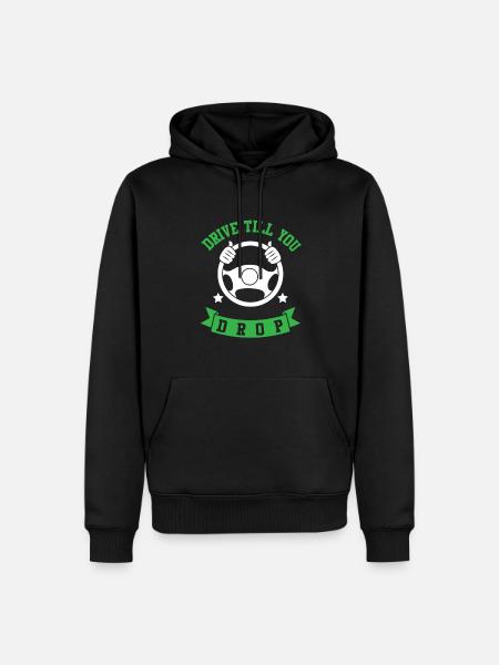 Devis camionneur camion - Sweat à capuche Premium bio Homme - noir