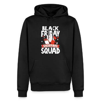 Black Friday Shopping Squad - Männer Premium Bio Hoodie - Schwarz - Vorne - Nico (187cm)