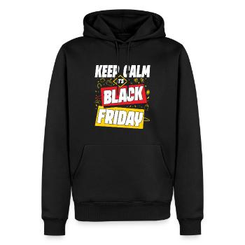Keep Calm It's Black Friday - Männer Premium Bio Hoodie - Schwarz - Vorne - Nico (187cm)