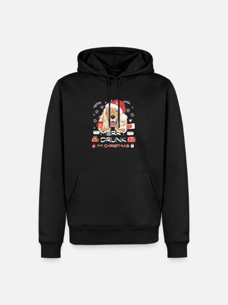 English Cocker Spaniel Weihnachtsmarkt - Männer Premium Bio Hoodie - Schwarz
