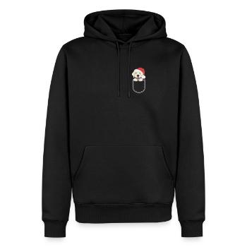 Golden Retriever Frohe Weihnachten - Männer Premium Bio Hoodie - Schwarz - Vorne - Nico (187cm)