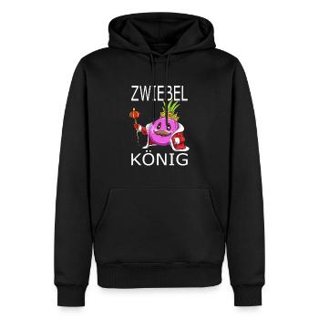 Zwiebel König - Männer Premium Bio Hoodie - Schwarz - Vorne - Nico (187cm)