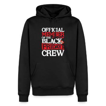 Official Member Of The Black Friday Crew - Männer Premium Bio Hoodie - Schwarz - Vorne - Nico (187cm)