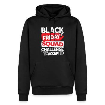 Black Friday Squad Challenge Accepted - Männer Premium Bio Hoodie - Schwarz - Vorne - Nico (187cm)