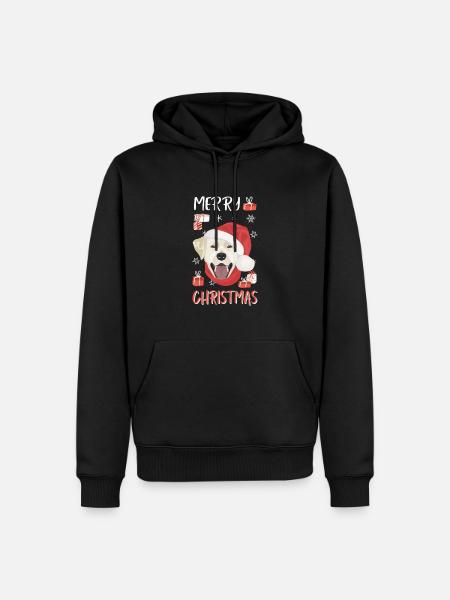 Joyeux Noël Labrador - Sweat à capuche Premium bio Homme - noir