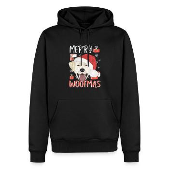 Joyeux Noël Labrador - Sweat à capuche Premium bio Homme - noir - Devant - Nico (187cm)