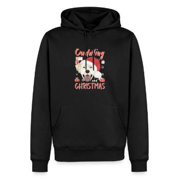 Joyeux Noël Labrador - Sweat à capuche Premium bio Homme - noir - Devant - Nico (187cm)