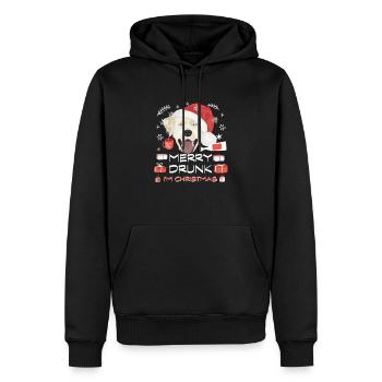 Marché de Noël du Labrador - Sweat à capuche Premium bio Homme - noir - Devant - Nico (187cm)