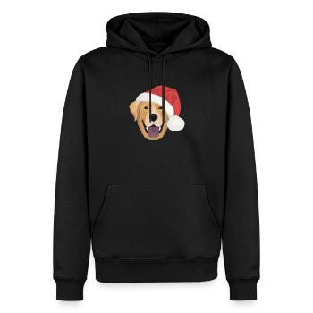 Joyeux Noël Labrador - Sweat à capuche Premium bio Homme - noir - Devant - Nico (187cm)