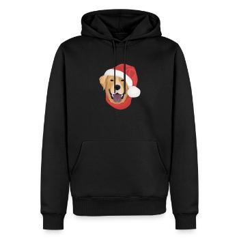 Joyeux Noël Labrador - Sweat à capuche Premium bio Homme - noir - Devant - Nico (187cm)