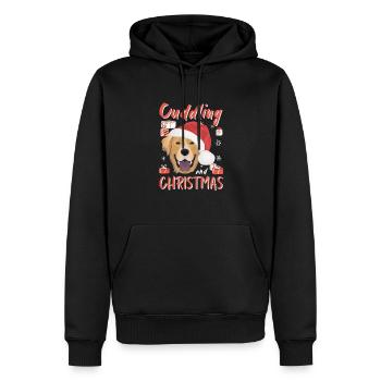 Joyeux Noël Labrador - Sweat à capuche Premium bio Homme - noir - Devant - Nico (187cm)