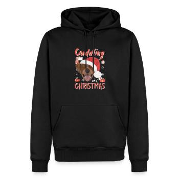 Joyeux Noël Labrador - Sweat à capuche Premium bio Homme - noir - Devant - Nico (187cm)