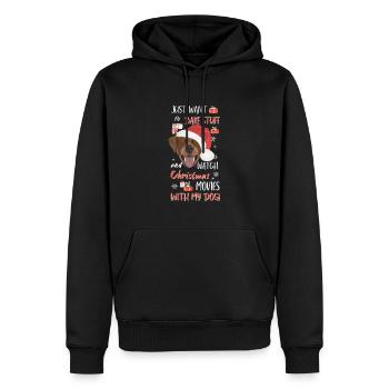 Joyeux Noël Labrador - Sweat à capuche Premium bio Homme - noir - Devant - Nico (187cm)