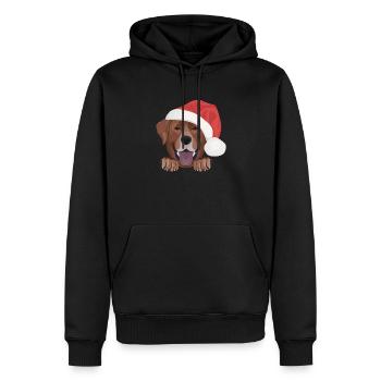 Joyeux Noël Labrador - Sweat à capuche Premium bio Homme - noir - Devant - Nico (187cm)
