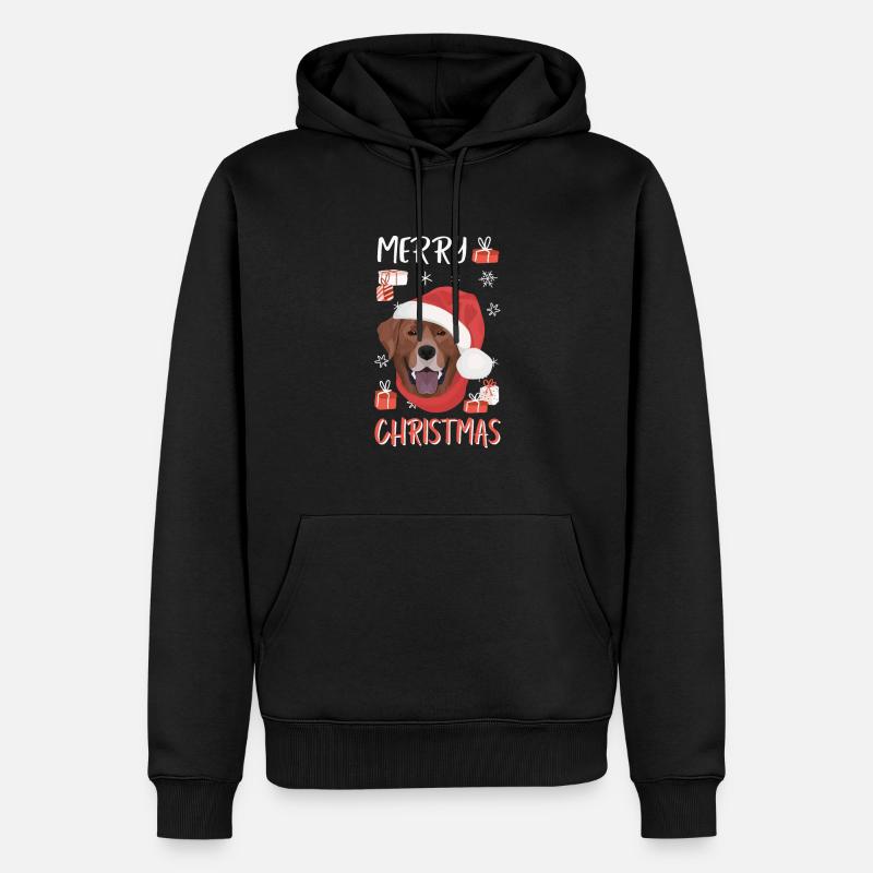 Joyeux Noël Labrador - Sweat à capuche Premium bio Homme - noir