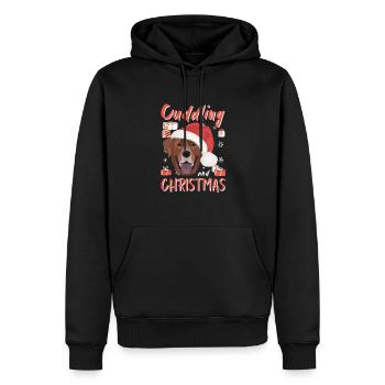 Joyeux Noël Labrador - Sweat à capuche Premium bio Homme - noir - Devant - Nico (187cm)