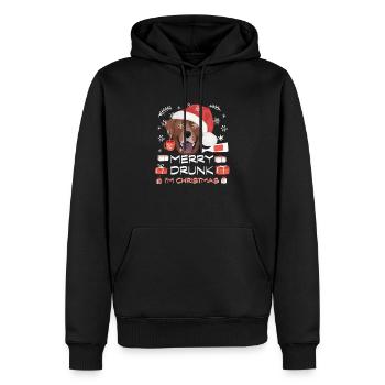 Marché de Noël du Labrador - Sweat à capuche Premium bio Homme - noir - Devant - Nico (187cm)
