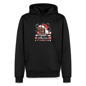 Marché de Noël du Labrador - Sweat à capuche Premium bio Homme - noir - Devant - Nico (187cm)