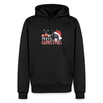 Joyeux Noël Labrador - Sweat à capuche Premium bio Homme - noir - Devant - Nico (187cm)