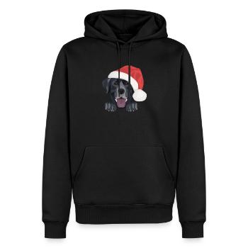 Joyeux Noël Labrador - Sweat à capuche Premium bio Homme - noir - Devant - Nico (187cm)
