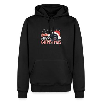Joyeux Noël Labrador - Sweat à capuche Premium bio Homme - noir - Devant - Nico (187cm)
