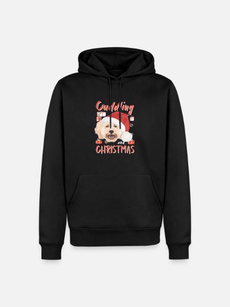 Poodle Merry Christmas - Men’s Premium Organic Hoodie - black