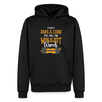 fitness sport spruch - Männer Premium Bio Hoodie - Schwarz - Vorne - Nico (187cm)