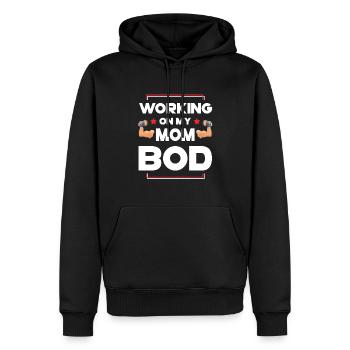 fitness mama workout - Männer Premium Bio Hoodie - Schwarz - Vorne - Nico (187cm)