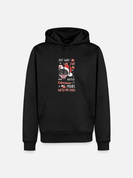 Staffordshire Bull Terrier Glædelig jul - Herre Premium økologisk hoodie - sort