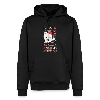 West Highland Terrier Joyeux Noël - Sweat à capuche Premium bio Homme - noir - Devant - Nico (187cm)