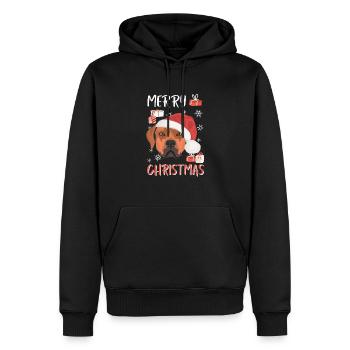 Rhodesian Ridgeback Joyeux Noël - Sweat à capuche Premium bio Homme - noir - Devant - Nico (187cm)