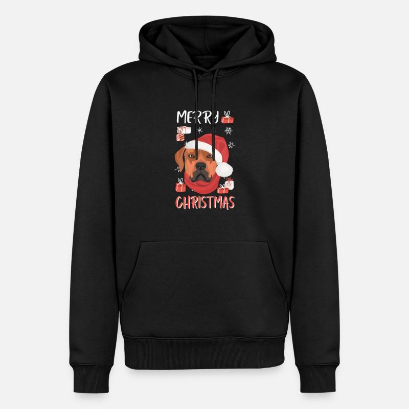 Rhodesian Ridgeback Joyeux Noël - Sweat à capuche Premium bio Homme - noir