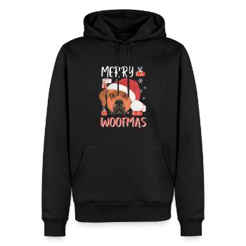 Rhodesian Ridgeback Joyeux Noël - Sweat à capuche Premium bio Homme - noir - Devant - Nico (187cm)