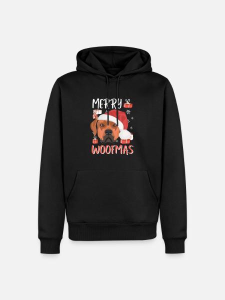 Rhodesian Ridgeback Merry Christmas - Men’s Premium Organic Hoodie - black