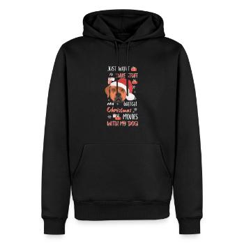 Rhodesian Ridgeback Joyeux Noël - Sweat à capuche Premium bio Homme - noir - Devant - Nico (187cm)