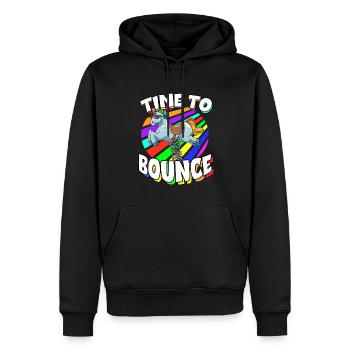 Time To Bounce für Männer und Frauen - Männer Premium Bio Hoodie - Schwarz - Vorne - Nico (187cm)