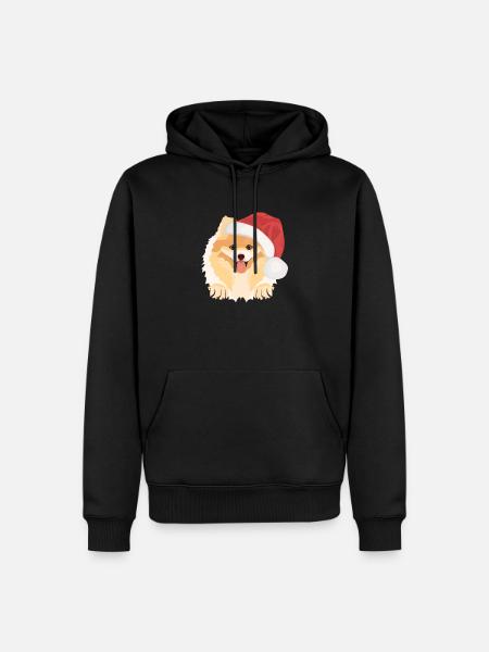 Zwergspitz Merry Christmas - Men’s Premium Organic Hoodie - black