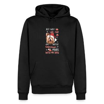 Yorkshire Terrier Joyeux Noël - Sweat à capuche Premium bio Homme - noir - Devant - Nico (187cm)