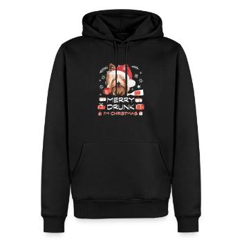 Marché de Noël Yorkshire Terrier - Sweat à capuche Premium bio Homme - noir - Devant - Nico (187cm)