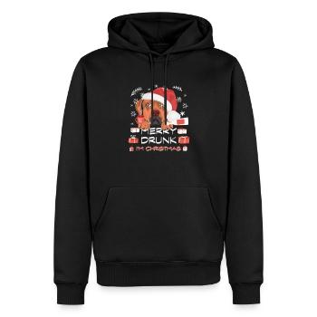 Rhodesian Ridgeback Weihnachtsmarkt - Männer Premium Bio Hoodie - Schwarz - Vorne - Nico (187cm)