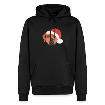 Rhodesian Ridgeback Frohe Weihnachten - Männer Premium Bio Hoodie - Schwarz - Vorne - Nico (187cm)