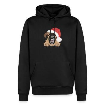Joyeux Noël Leonberg - Sweat à capuche Premium bio Homme - noir - Devant - Nico (187cm)